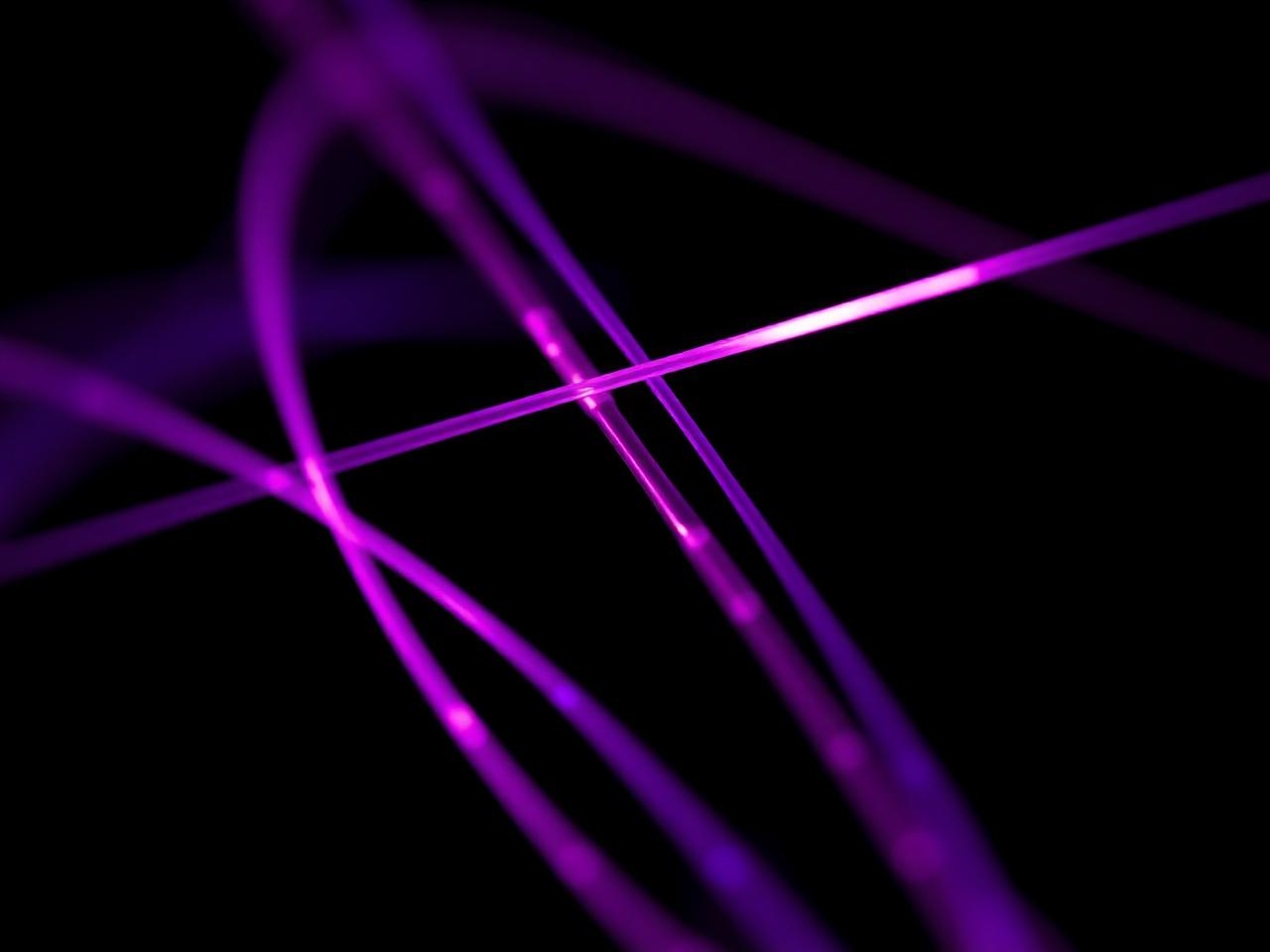 Glowing fiber-optic strands representing DNS infrastructure